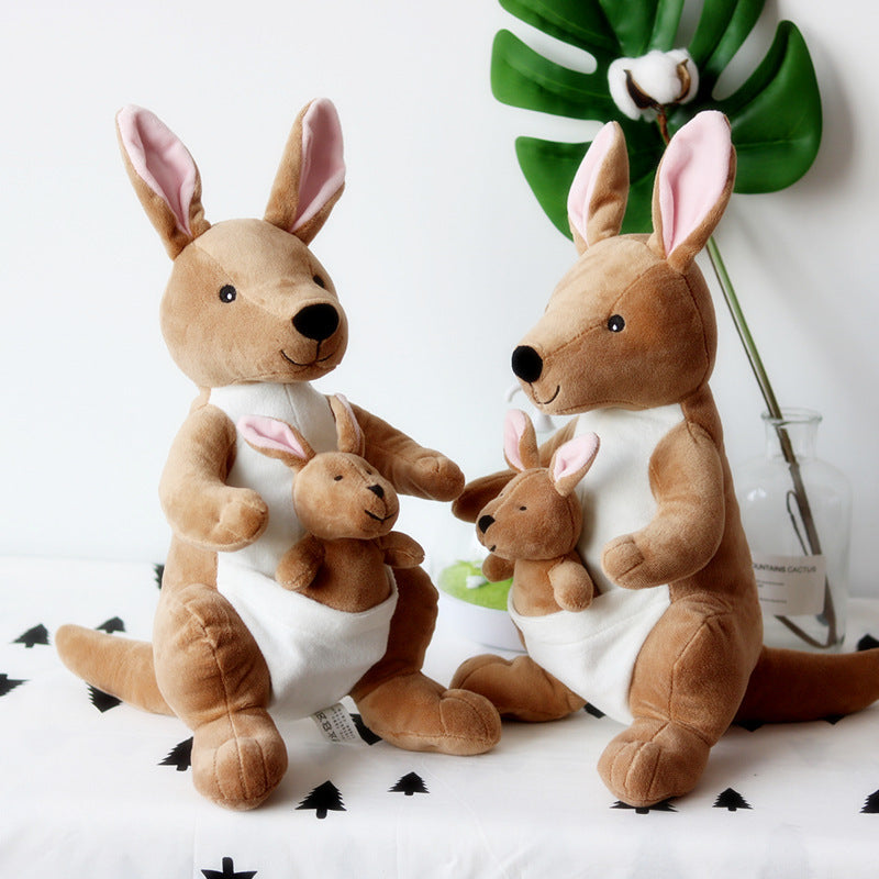Kangaroo Plush Dolls for Kids: Mother and Child Set