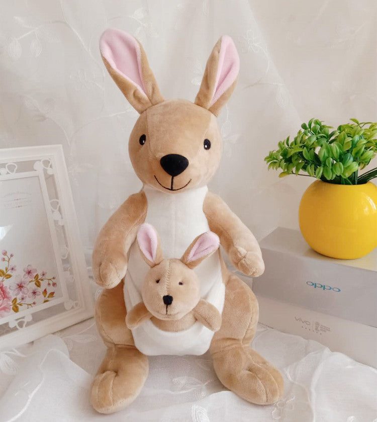 Kangaroo Plush Dolls for Kids: Mother and Child Set