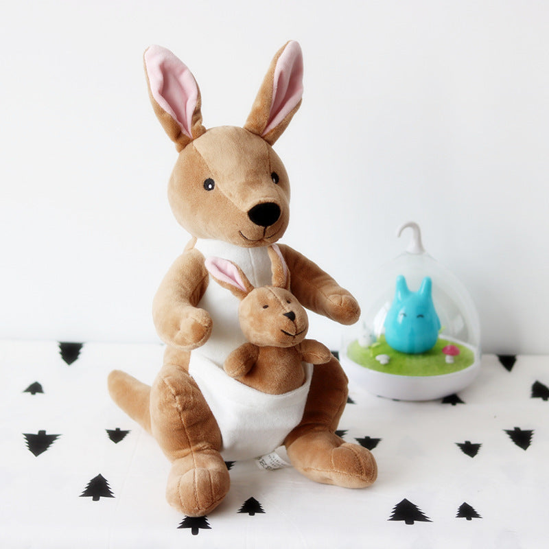 Kangaroo Plush Dolls for Kids: Mother and Child Set