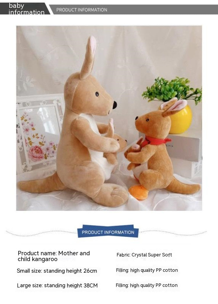 Kangaroo Plush Dolls for Kids: Mother and Child Set