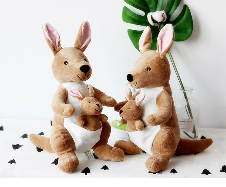 Kangaroo Plush Dolls for Kids: Mother and Child Set